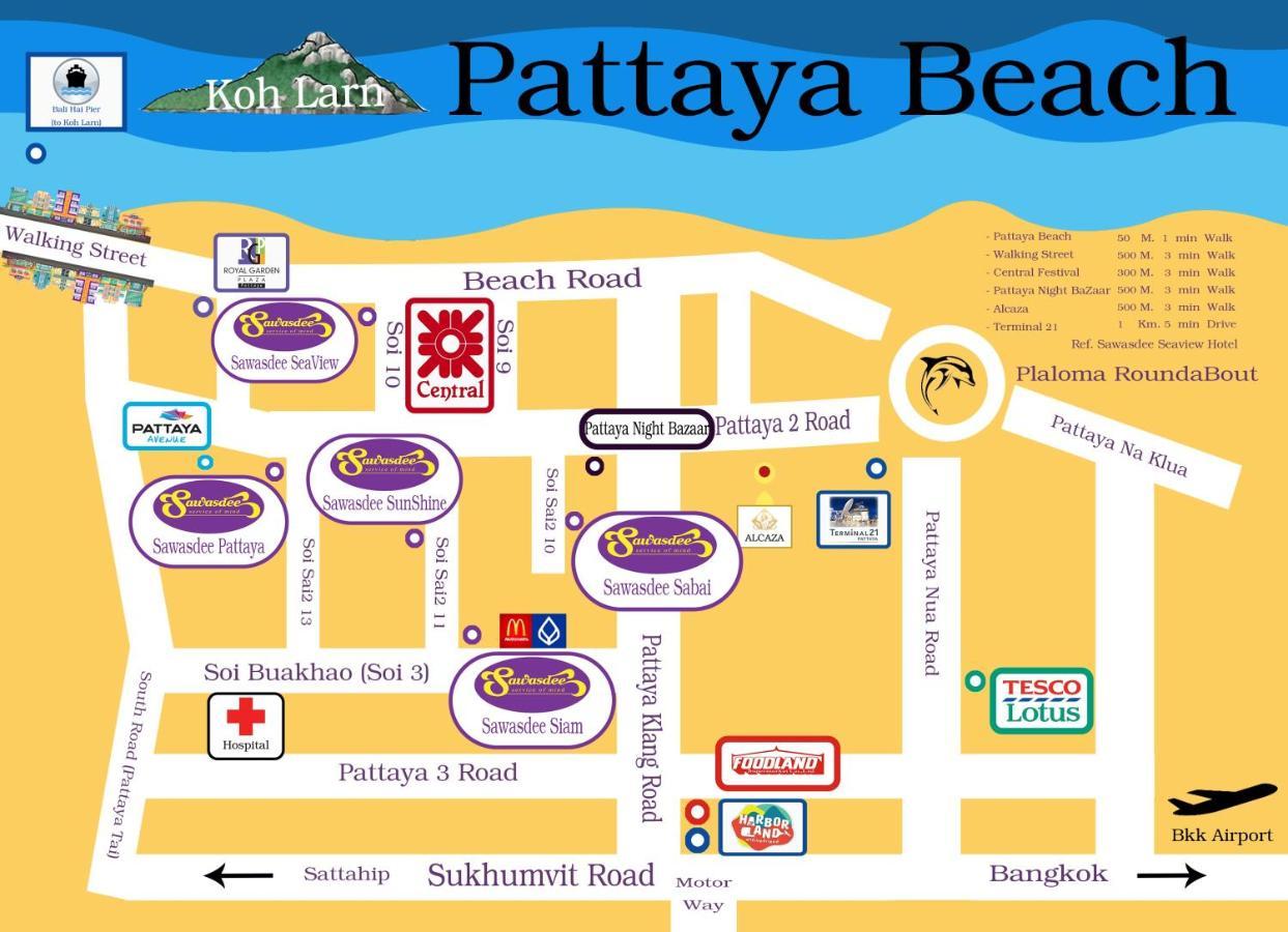 Hotel Sawasdee Sea View Pattaya Exterior foto